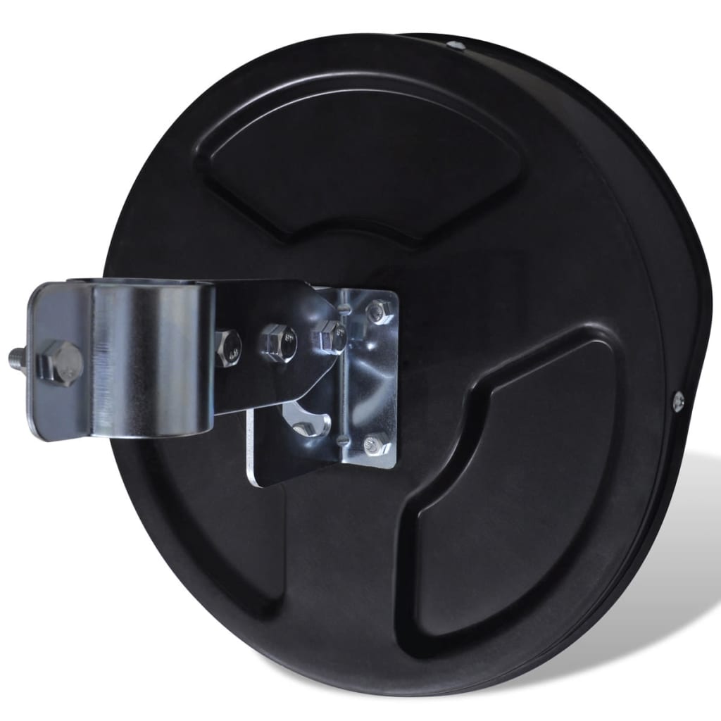 vidaXL Verkehrsspiegel Konvex PC-Kunststoff Schwarz 30 cm Outdoor
