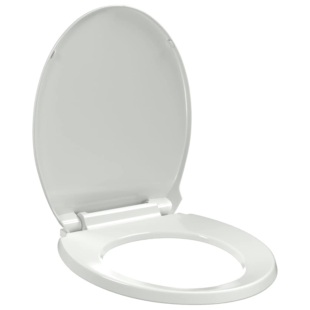vidaXL Toilettensitz mit Absenkautomatik Weiß Oval