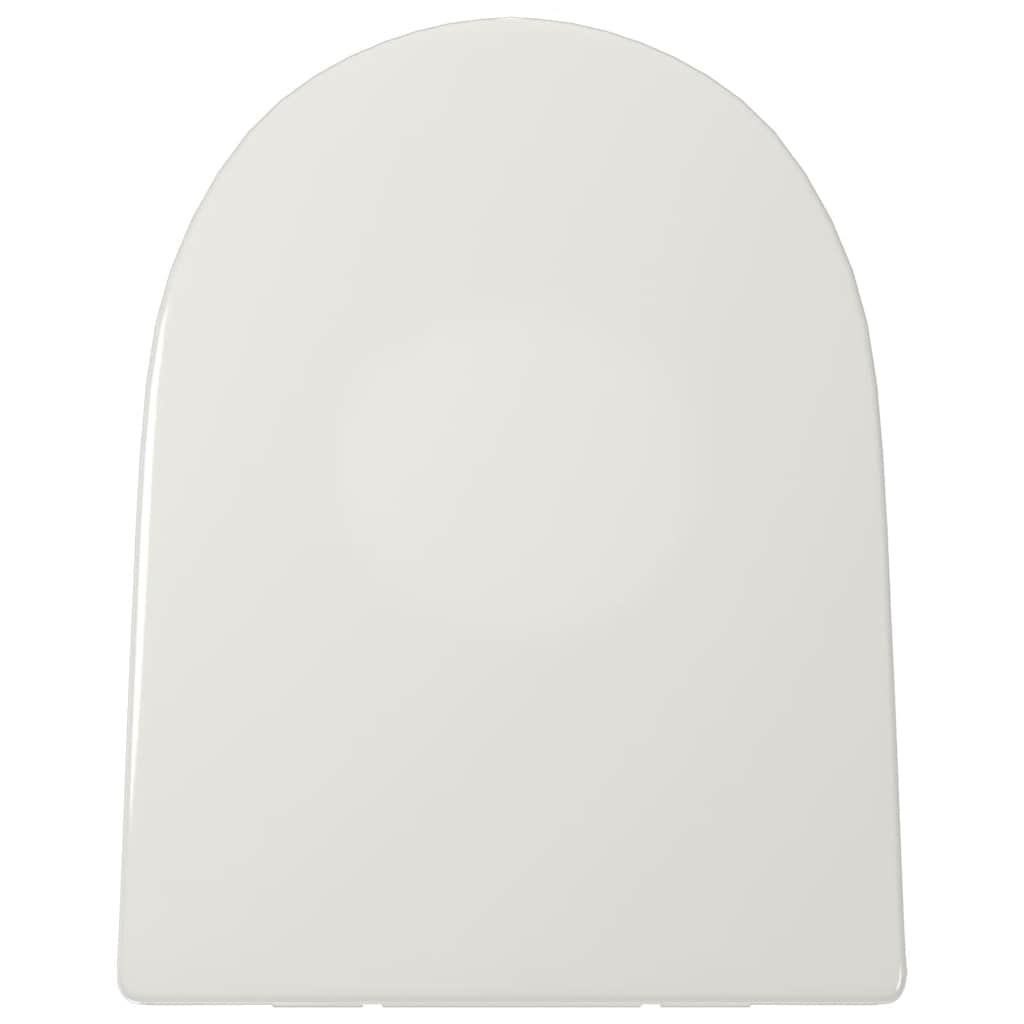 vidaXL Toilettensitz mit Absenkautomatik und Quick-Release Weiß Eckig