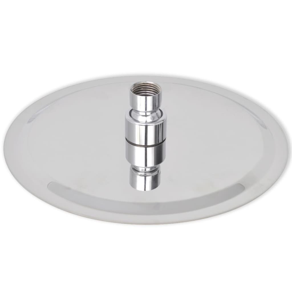 vidaXL Regenbrause Edelstahl 20 cm Rund