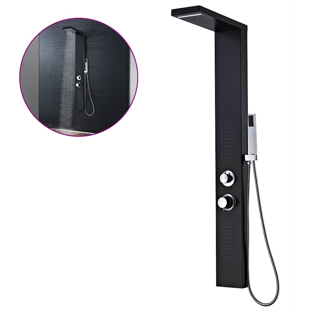 vidaXL Duschpaneel-System Edelstahl Stahl Viereckig