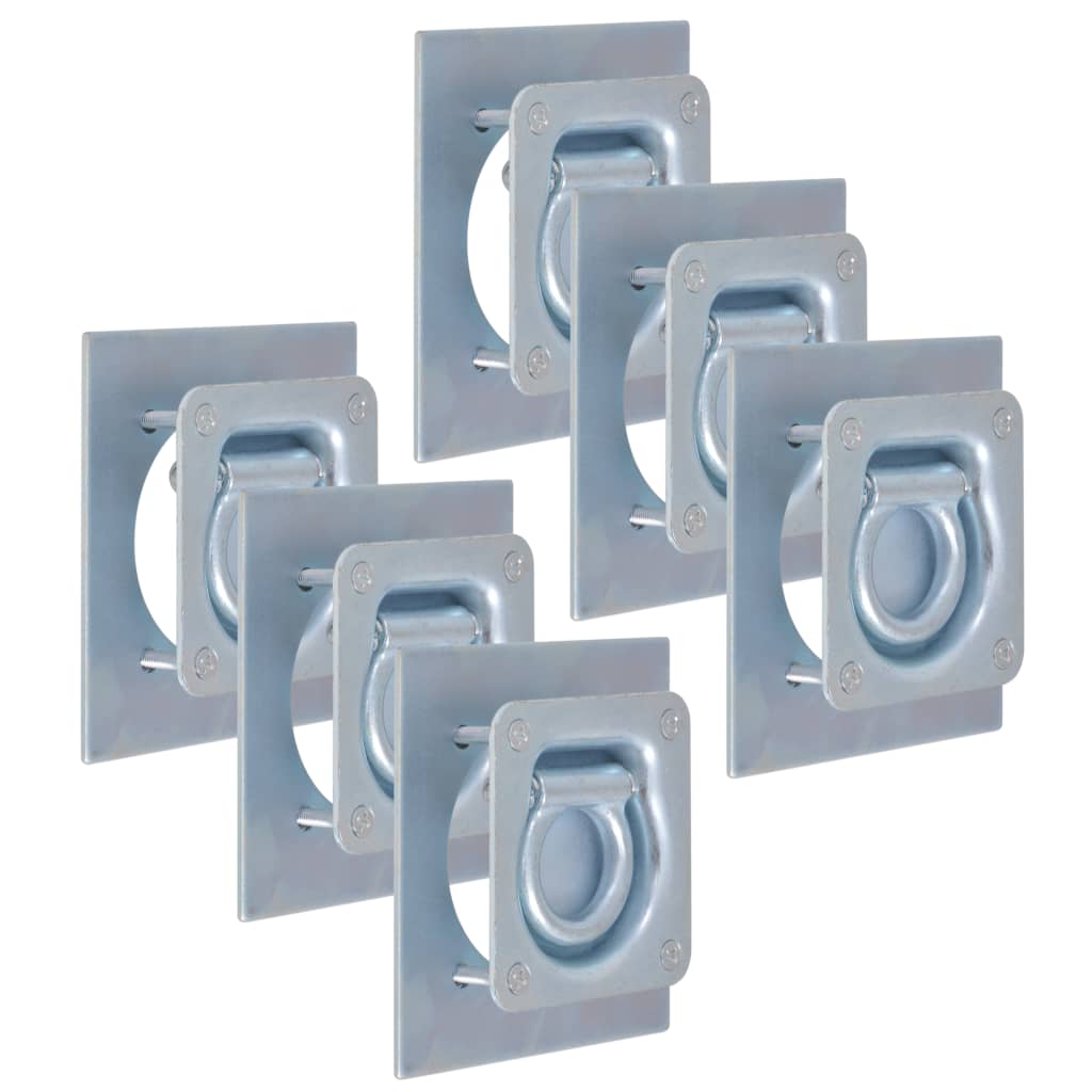 vidaXL Zurrösen für Anhänger 6 Stk. Verzinkter Stahl 2000 kg