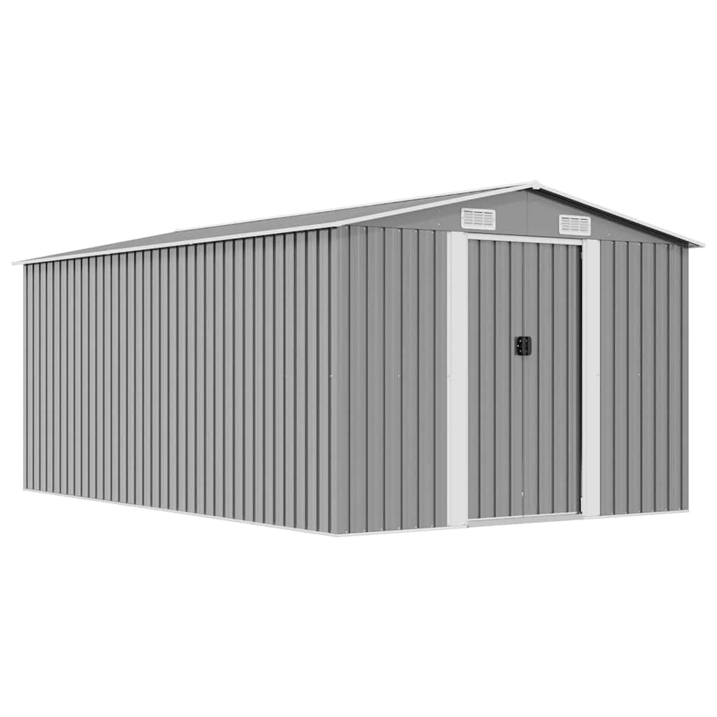 Gerätehaus 257x298x178 cm Metall Grün
