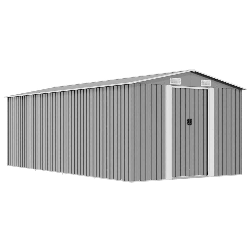 Gerätehaus 257x298x178 cm Metall Grün