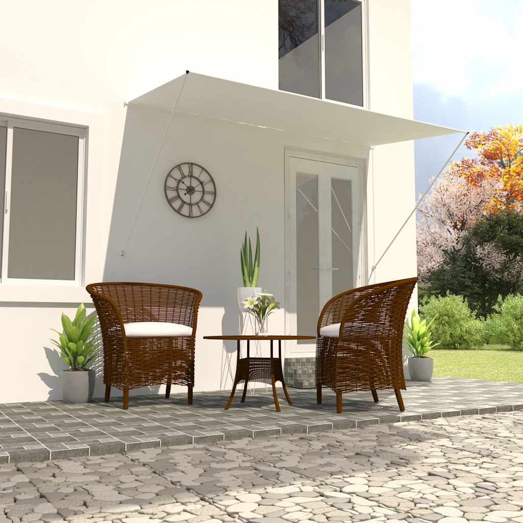 vidaXL Einziehbare Markise 150×150 cm Blau und Weiß