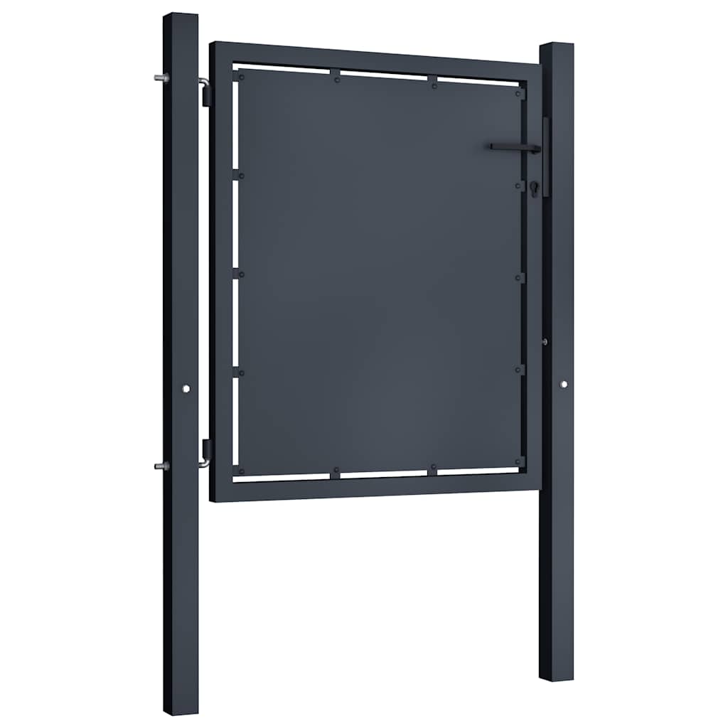 vidaXL Gartentor aus Stahl 100 x 75 cm Anthrazit