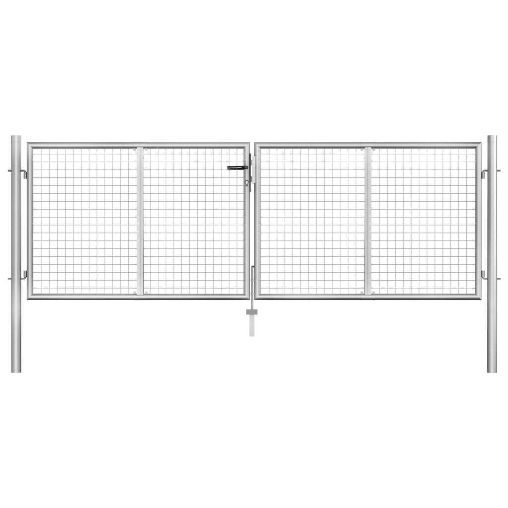 vidaXL Gartentor verzinkter Stahl 100 x 75 cm Silber