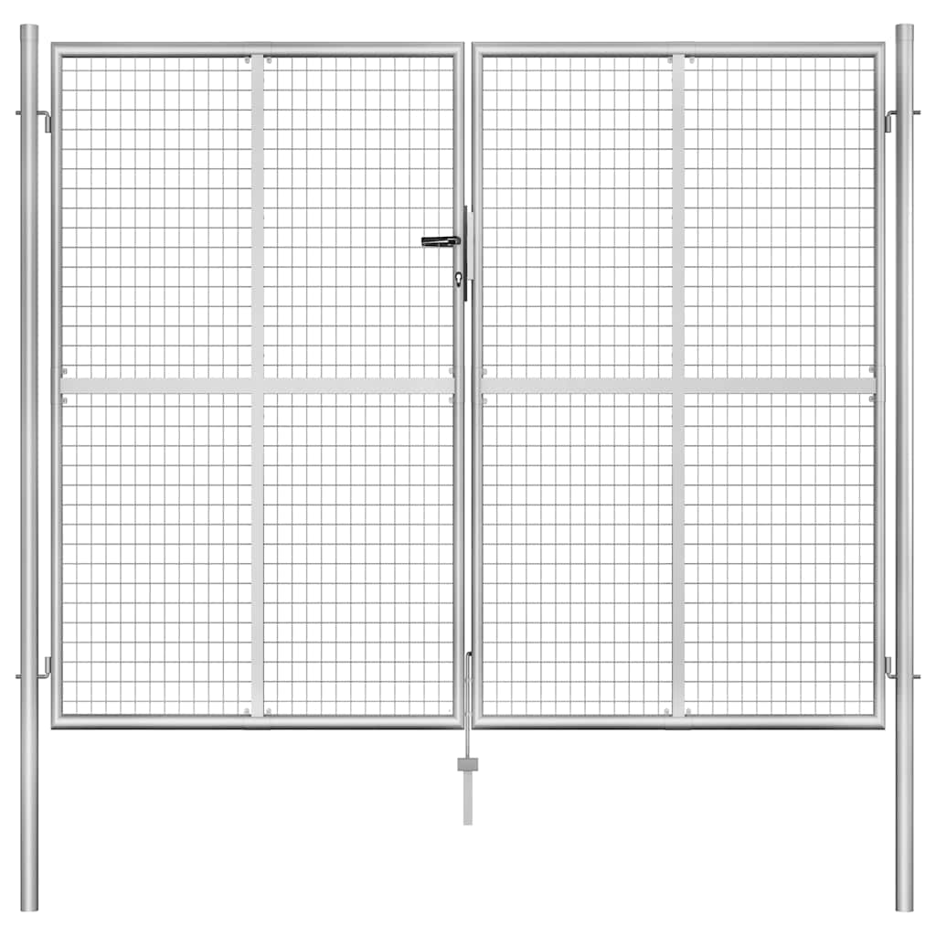 vidaXL Gartentor verzinkter Stahl 100 x 75 cm Silber