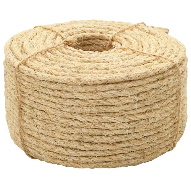 vidaXL Seil 100% Sisal 6 mm 100 m