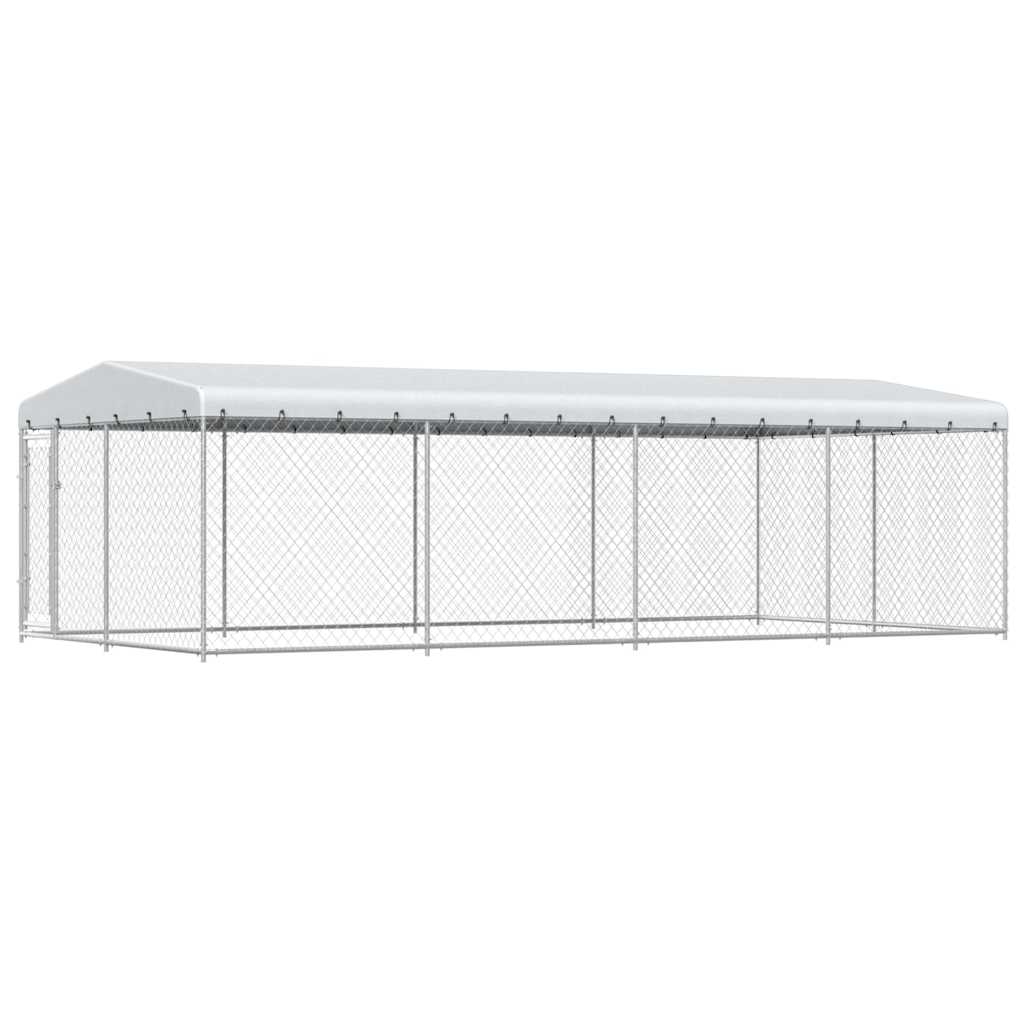 vidaXL Outdoor-Hundezwinger mit Überdachung 7,6x3,8x2,3 m