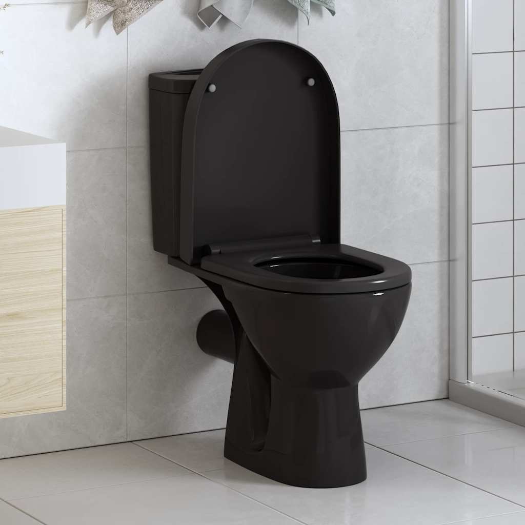 vidaXL Toilettensitz mit Absenkautomatik und Quick-Release Weiß Eckig