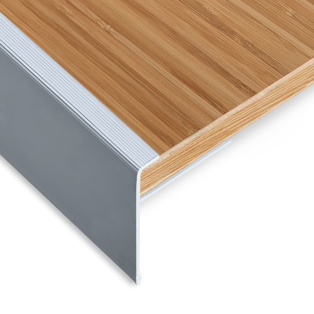 vidaXL Treppenkanten in F-Form 15 Stk. Aluminium 90 cm Silbern