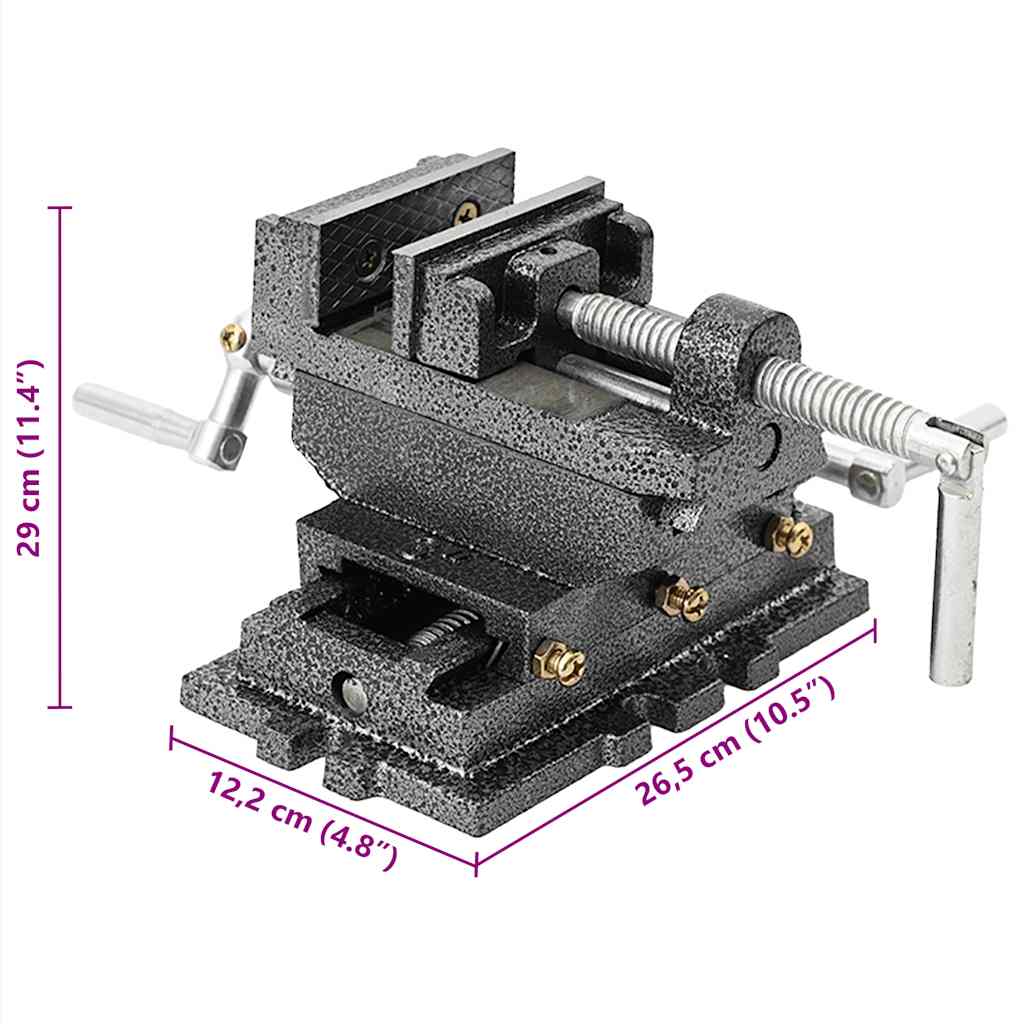 vidaXL Schraubstock Kreuztisch Handbetrieben 70 mm