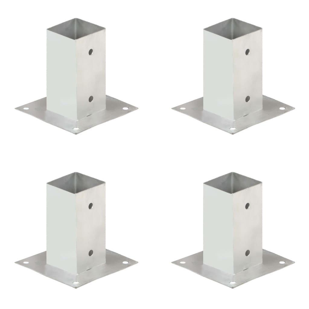 vidaXL Pfostenanker 4 Stk. Verzinktes Metall 71 mm