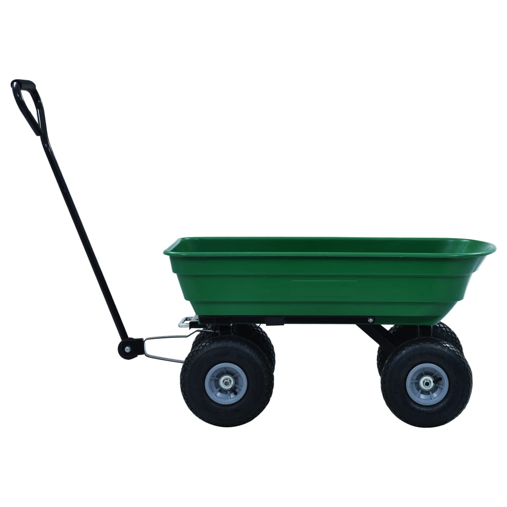 vidaXL Garten-Kippwagen 300 kg 75 L Grün