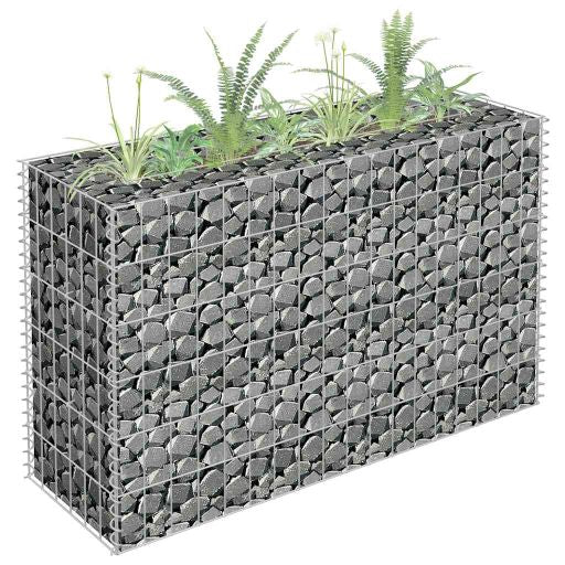 vidaXL Gabionen-Hochbeet Verzinkter Stahl 90x30x10 cm