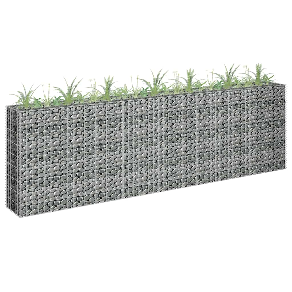 vidaXL Gabionen-Hochbeet Verzinkter Stahl 90x30x10 cm