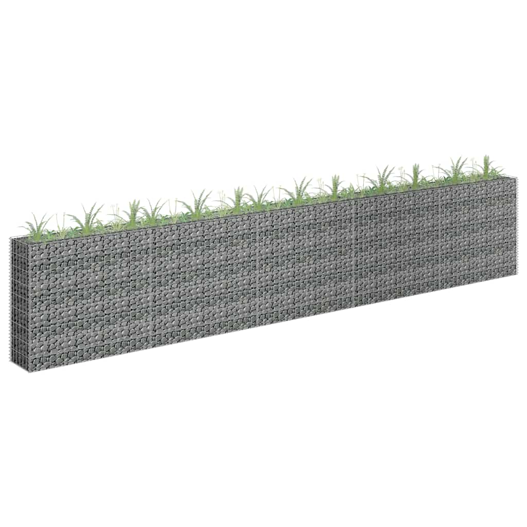 vidaXL Gabionen-Hochbeet Verzinkter Stahl 90x30x10 cm