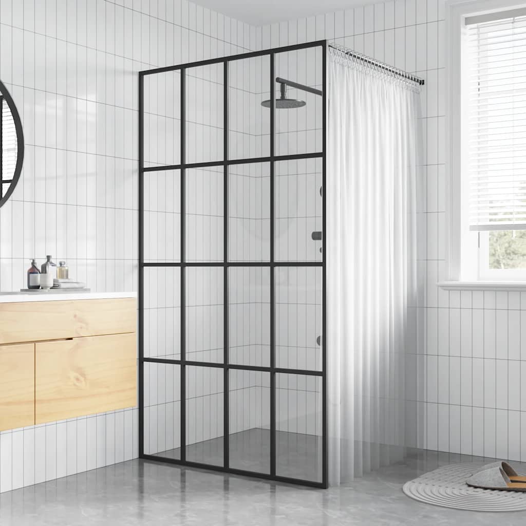 vidaXL Duschwand für Walk-in Dusche Klares Sicherheitsglas 80x195 cm