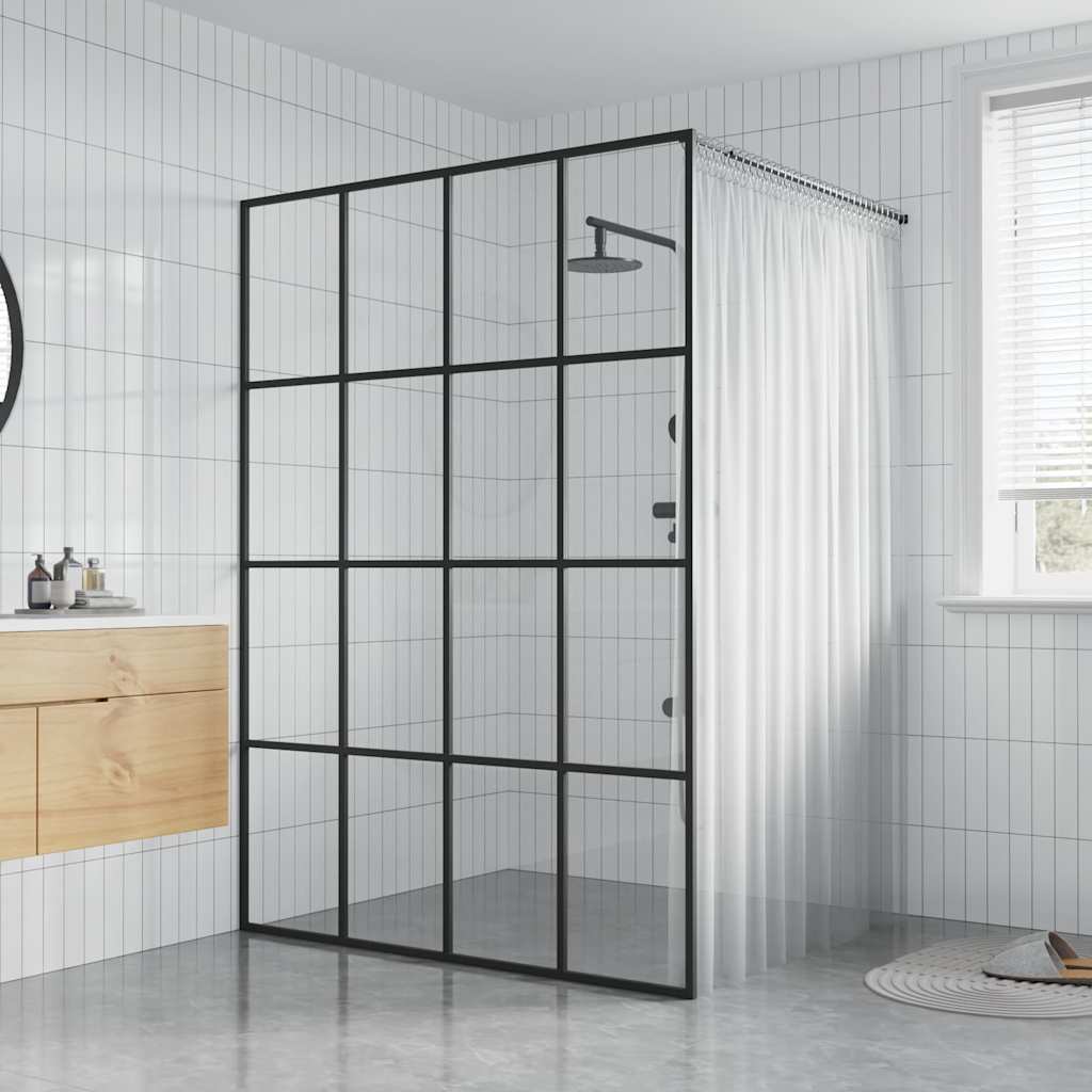 vidaXL Duschwand für Walk-in Dusche Klares Sicherheitsglas 80x195 cm