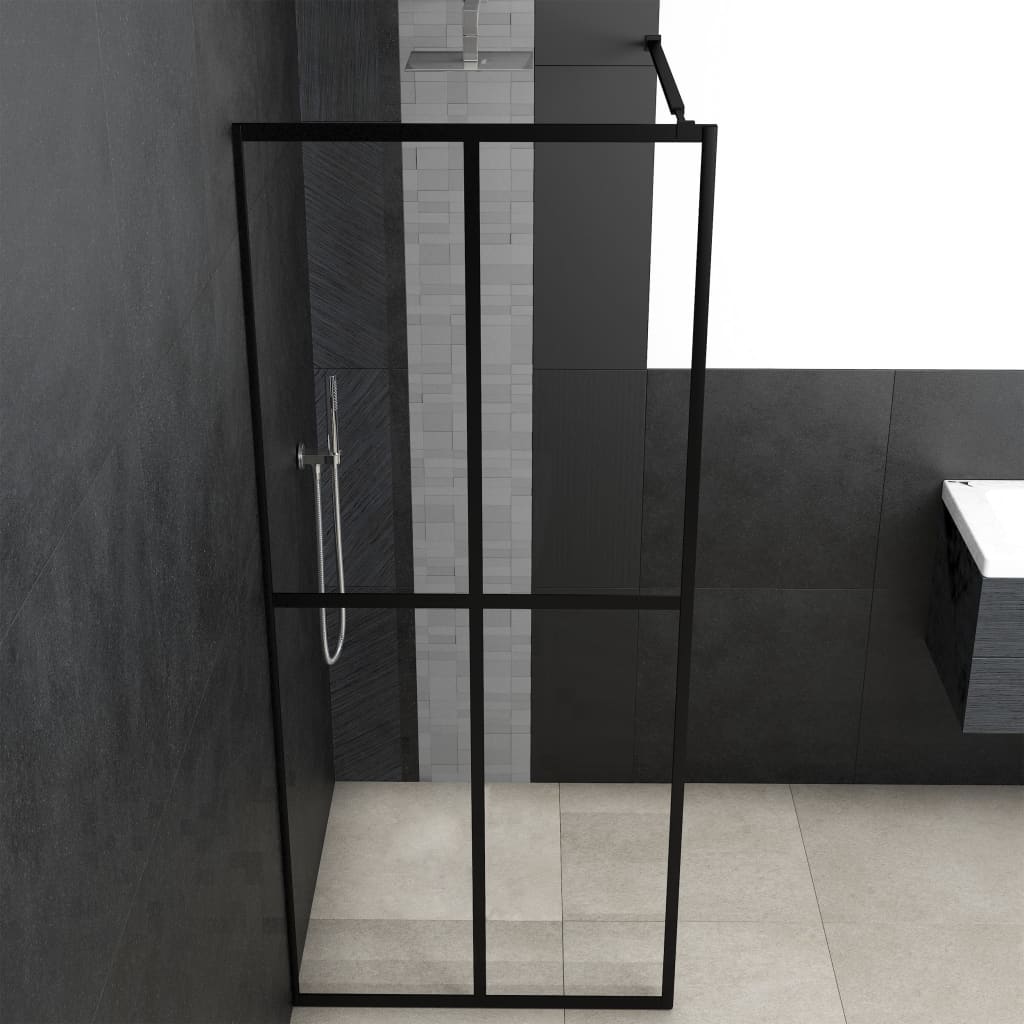 vidaXL Duschwand für Walk-in Dusche Klares Sicherheitsglas 80x195 cm
