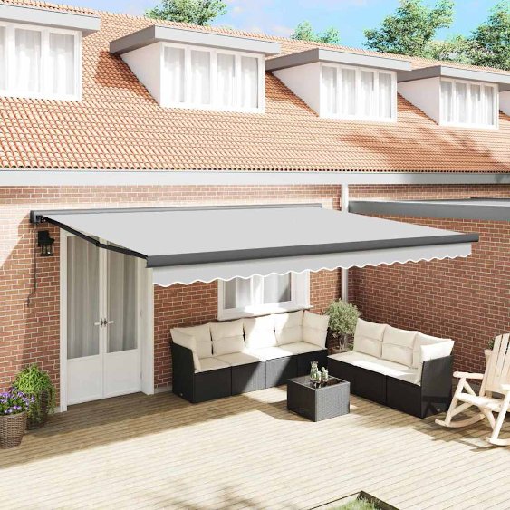 vidaXL Markisenrahmen Weiß 350 x 250 cm Aluminium