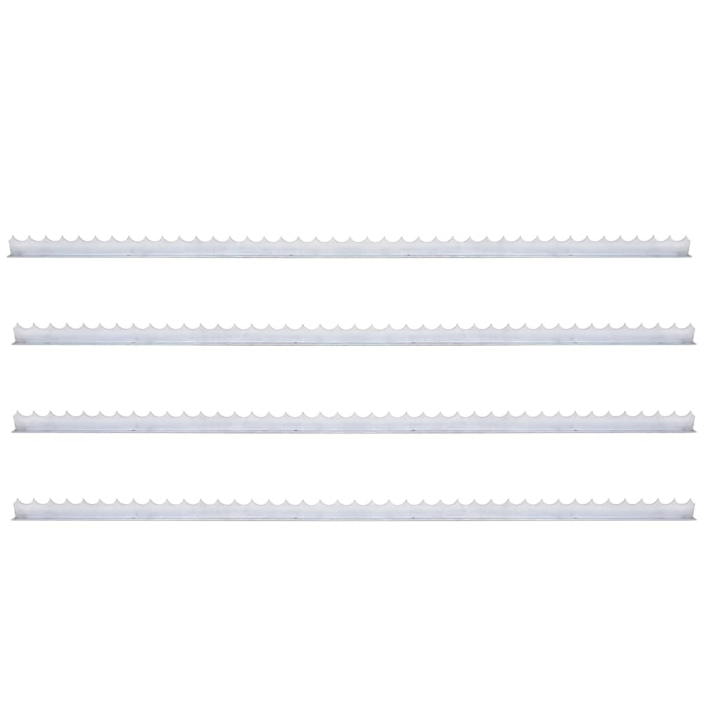 vidaXL Zackenleiste Übersteigschutz 4 Stk. 1 m Verzinkter Stahl