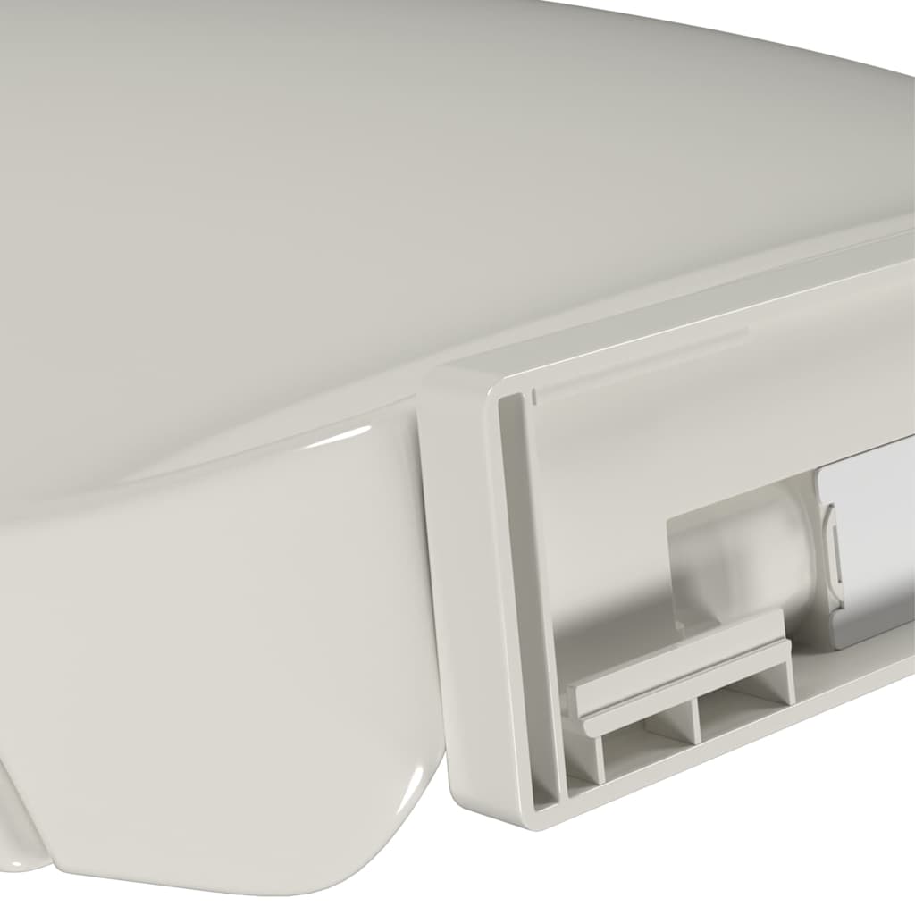 vidaXL Toilettensitz mit Absenkautomatik Hellgrau Oval