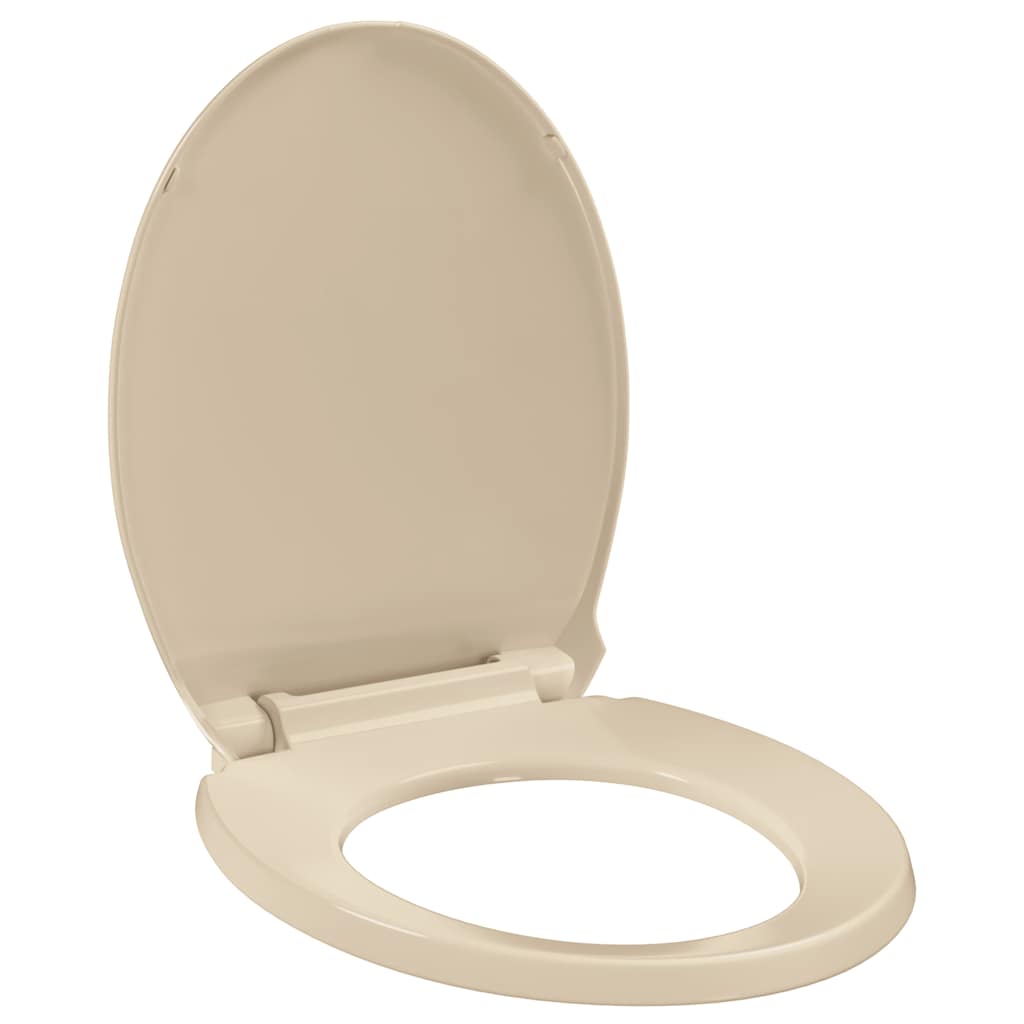 vidaXL Toilettensitz mit Absenkautomatik Hellgrau Oval