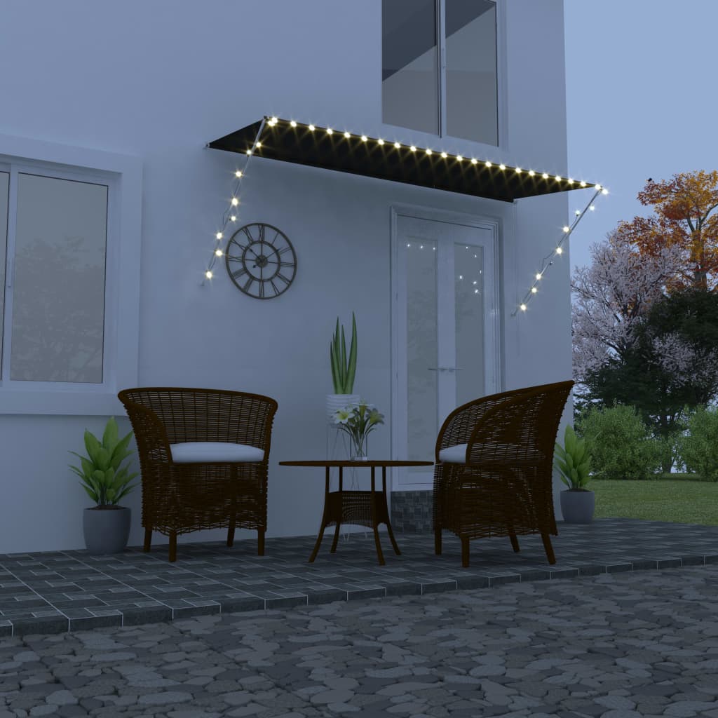 vidaXL Einziehbare Markise mit LED 100×150 cm Anthrazit