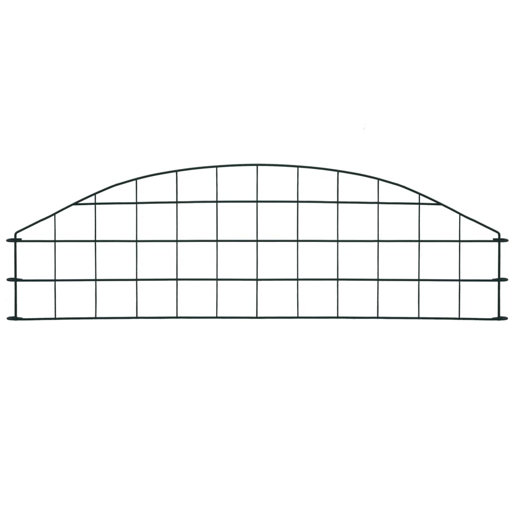 vidaXL Gartenzaun Set Konvex 77,3x26 cm Grün