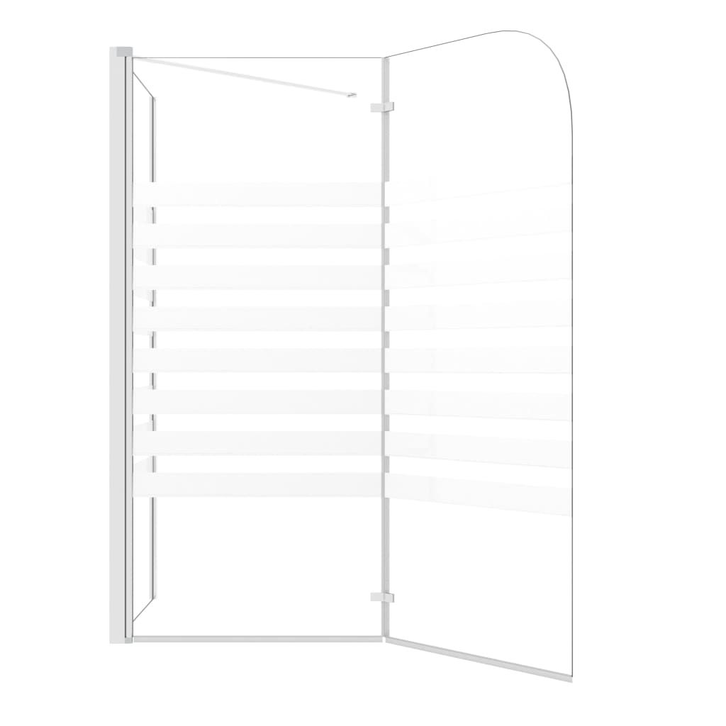 vidaXL Duschabtrennung 120x68x130 cm Hartglas Gestreift