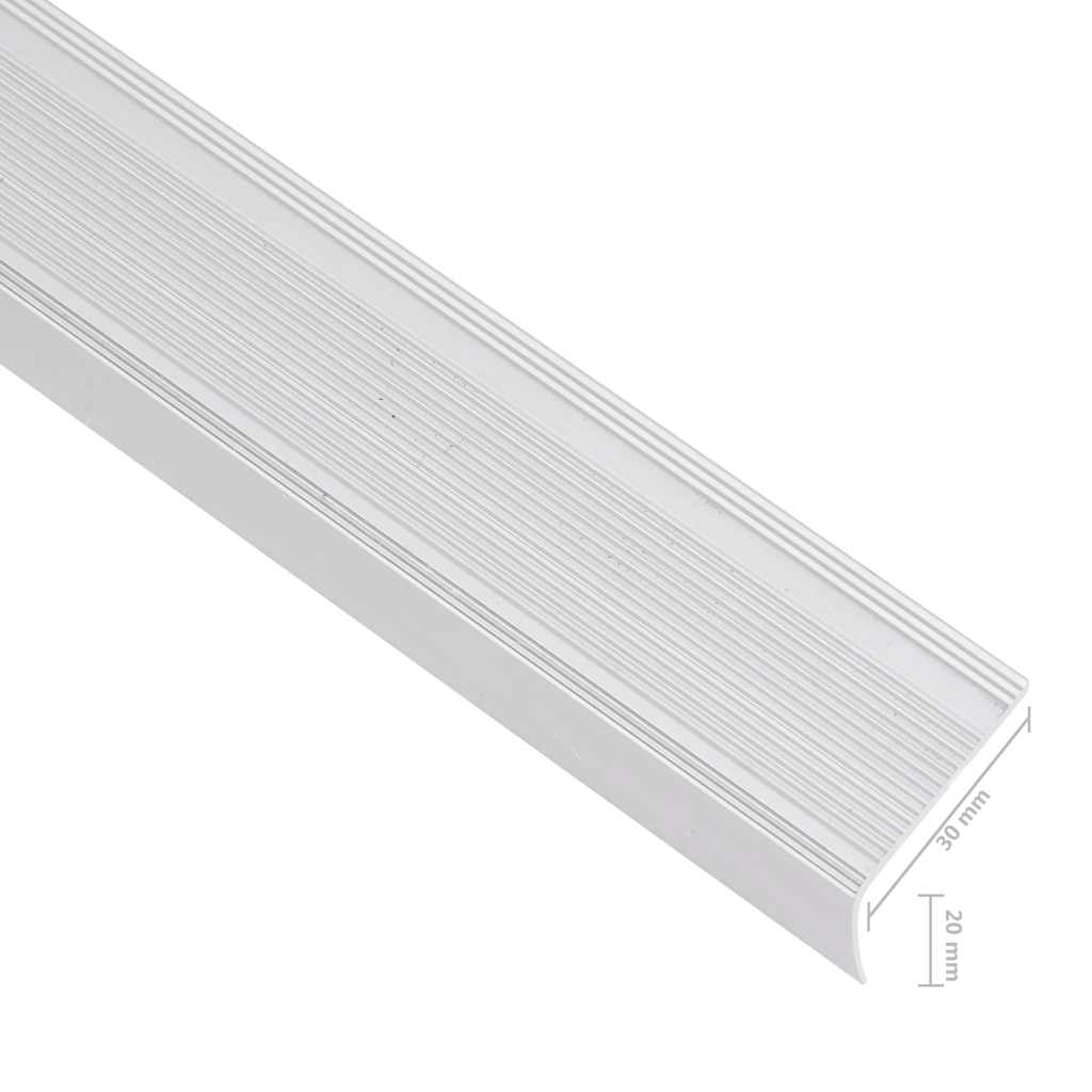 vidaXL Treppenkantenprofile in L-Form 15 Stk. Aluminium 90 cm Silbern