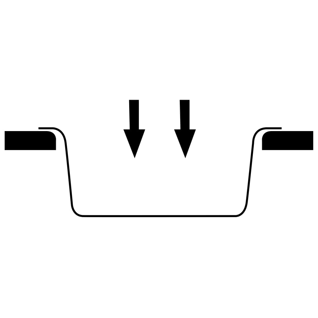 vidaXL Küchenspüle mit Überlauf Schwarz Granit