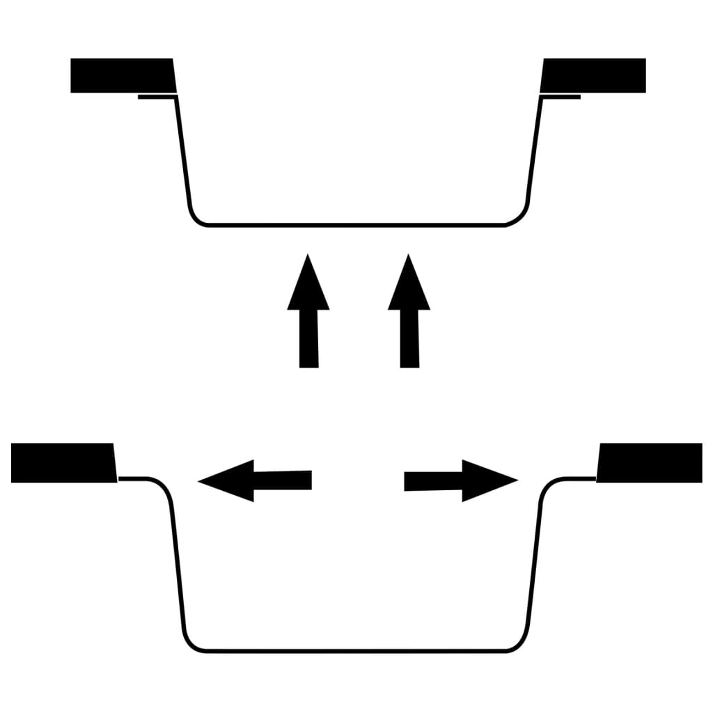vidaXL Küchenspüle mit Überlauf Schwarz Granit