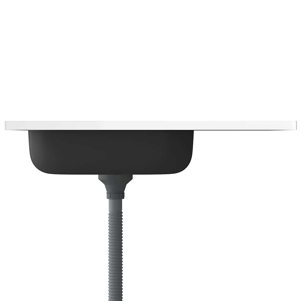 vidaXL Spüle mit Abtropffläche Set Silbern 800x500x155 mm Edelstahl