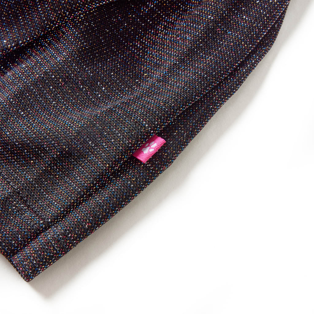 Kinder-Faltenrock mit Glitzer Marineblau 92