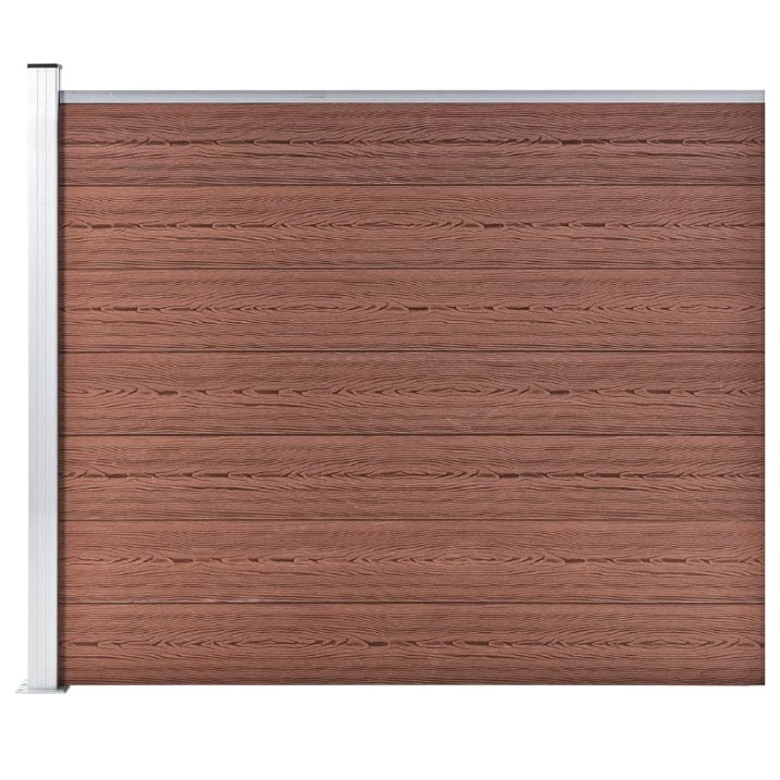 vidaXL Zaunelement WPC 180x146 cm Braun