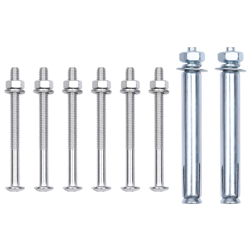 vidaXL Stützen für Zaunpfosten 2 Stk. Verzinkter Stahl