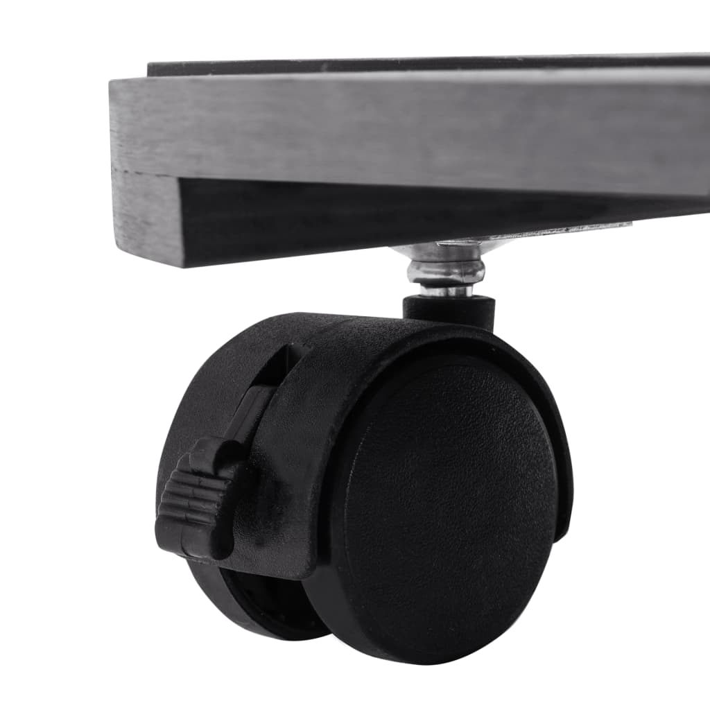 vidaXL Pflanzenroller 2 Stk. Grau Ø30x7,5 cm WPC