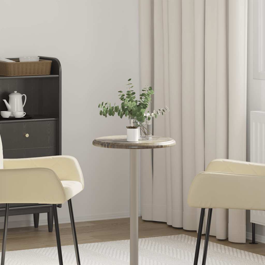vidaXL Tischplatte Creme Ø40x2,5 cm Marmor