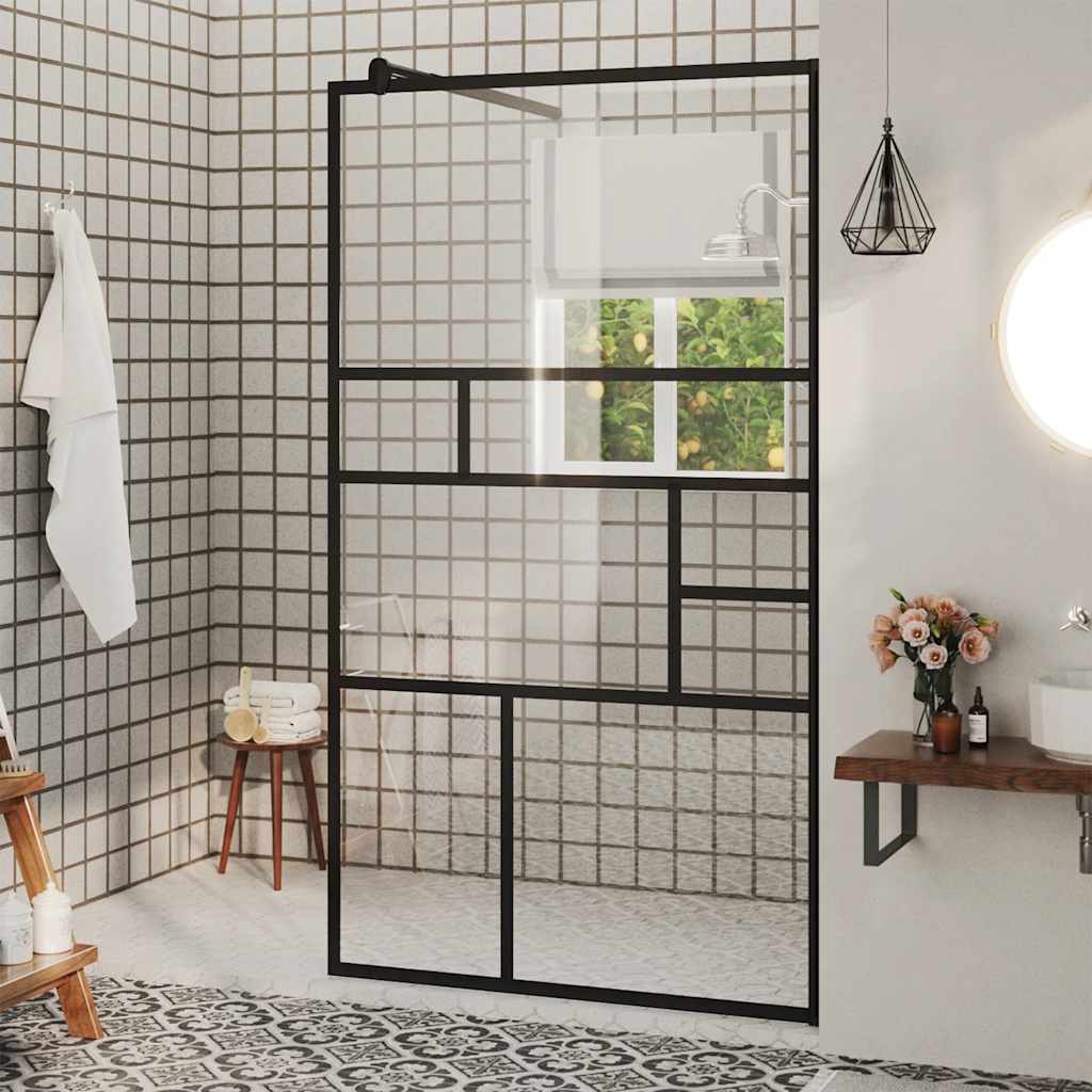 vidaXL Duschwand für Begehbare Dusche mit Klarem ESG Glas 80x195 cm