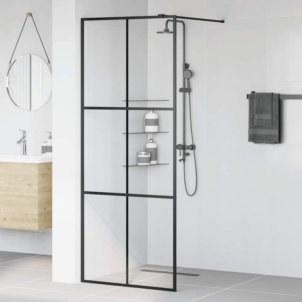 vidaXL Duschwand für Begehbare Dusche mit Klarem ESG Glas 80x195 cm