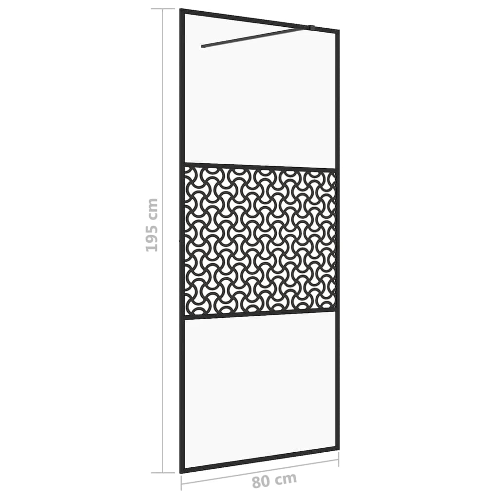 vidaXL Duschwand für Begehbare Dusche mit Klarem ESG Glas 80x195 cm