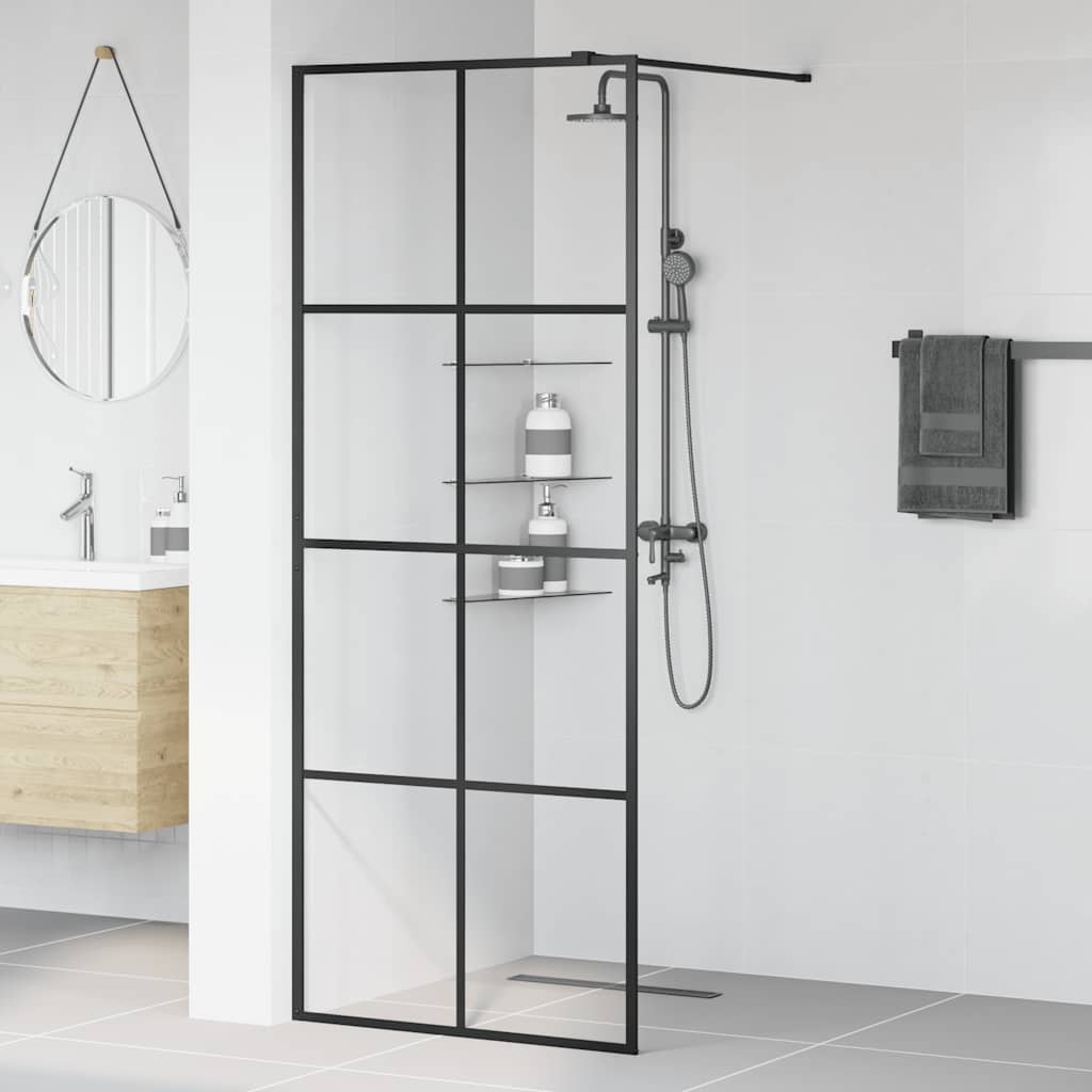 vidaXL Duschwand für Begehbare Dusche mit Klarem ESG Glas 80x195 cm