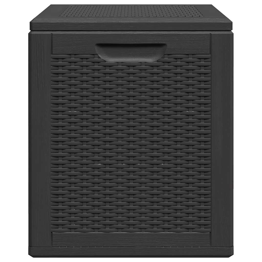vidaXL Garten-Aufbewahrungsbox 90 L Schwarz PP Rattan