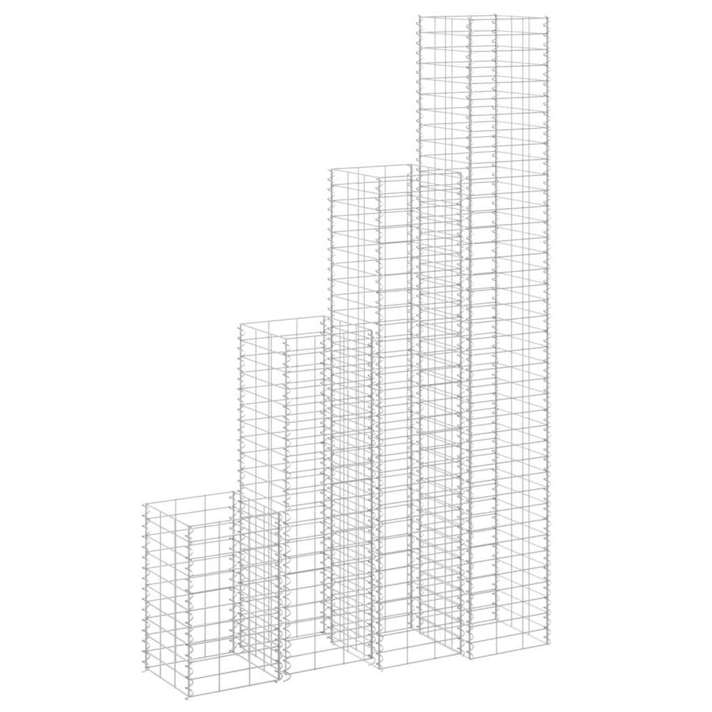 vidaXL Gabionen-Hochbeete 3 Stk. 30x30x50 cm Eisen