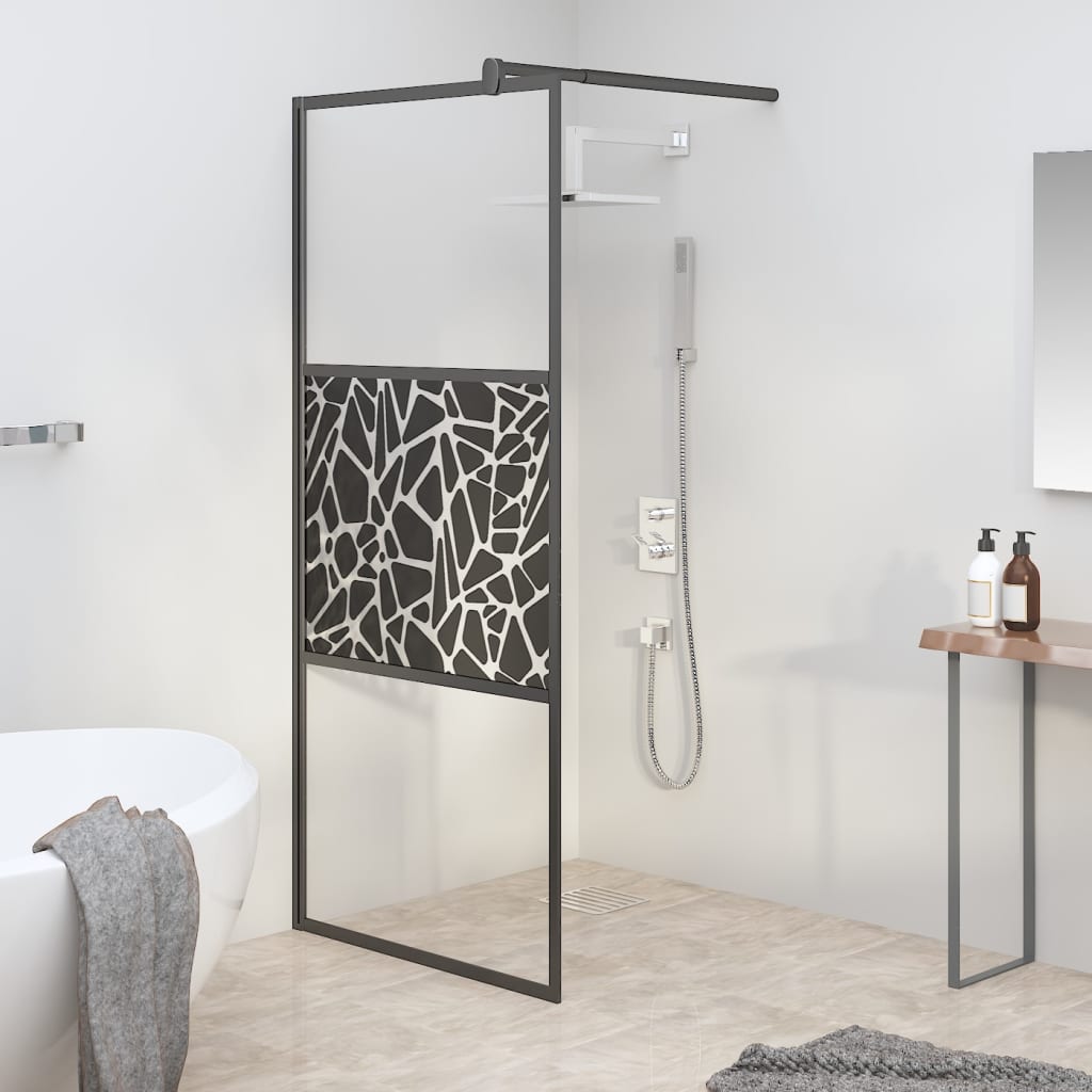 vidaXL Duschwand für Begehbare Dusche mit Klarem ESG-Glas 80x195 cm