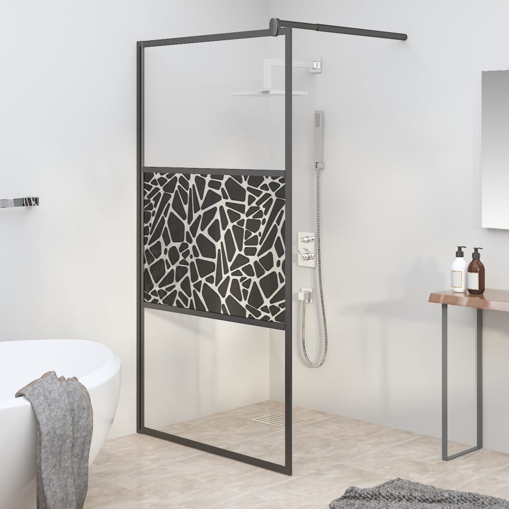 vidaXL Duschwand für Begehbare Dusche mit Klarem ESG-Glas 80x195 cm