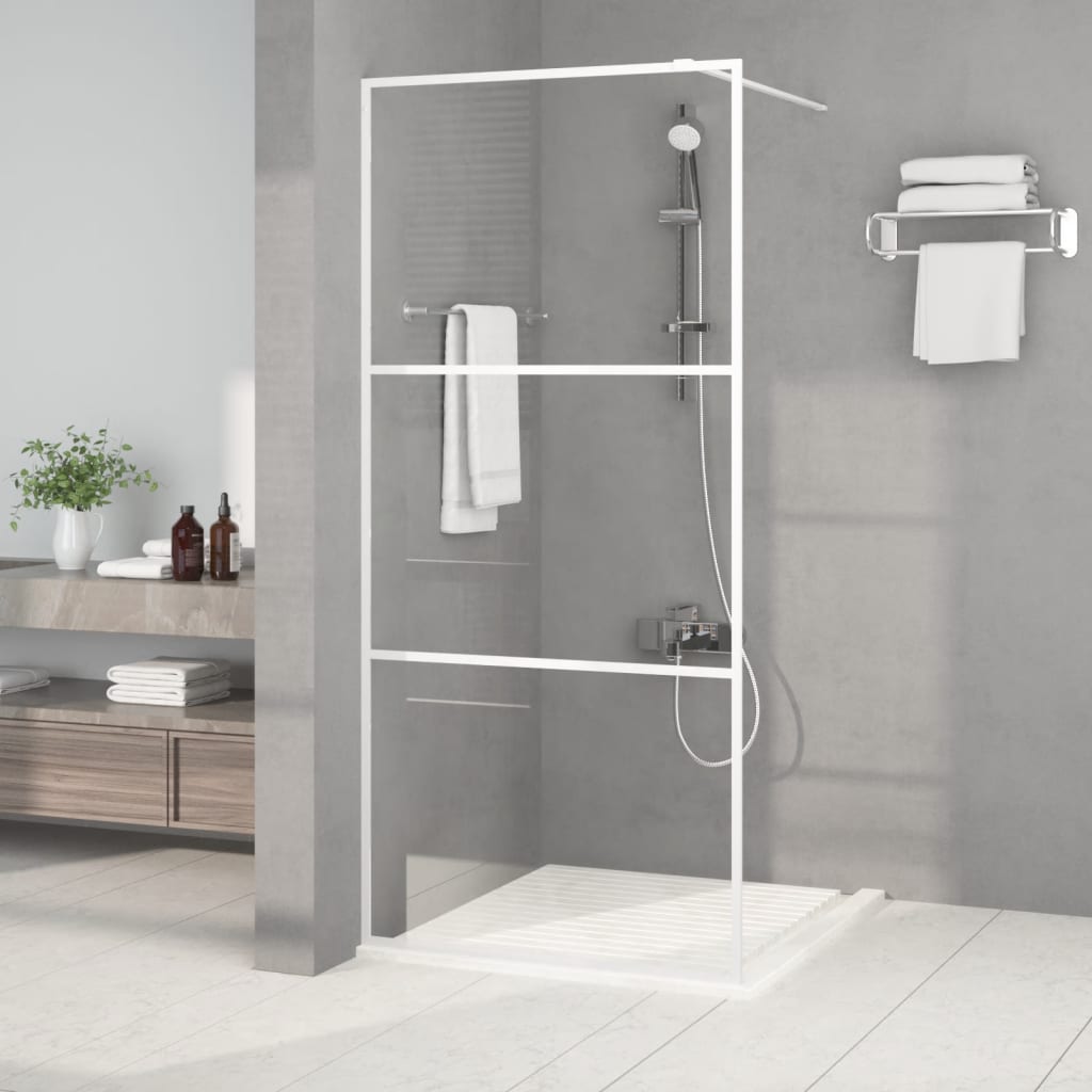 vidaXL Duschwand für Begehbare Dusche mit Klarem ESG Glas 80x195 cm